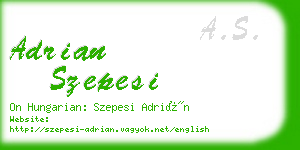 adrian szepesi business card